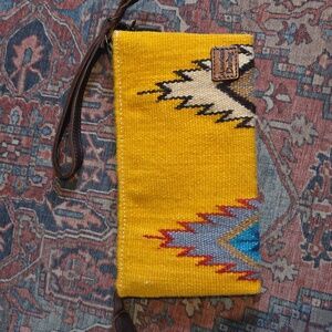 American Darling Saddle Blanket Genuine Leather Wristlet